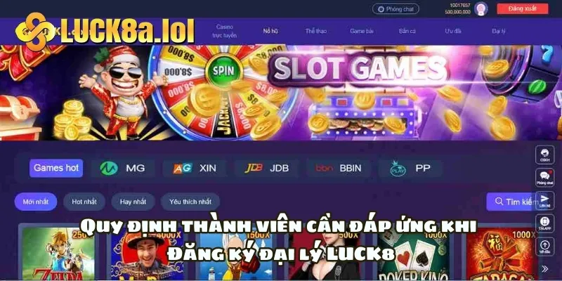 Quy định thành viên cần đáp ứng khi Đăng ký đại lý LUCK8