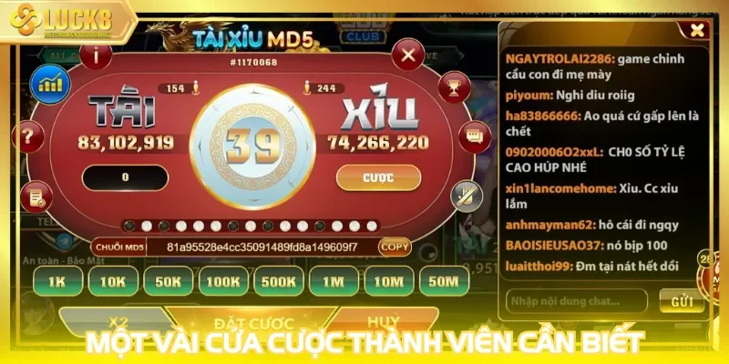 Một vài cửa cược thành viên cần biết